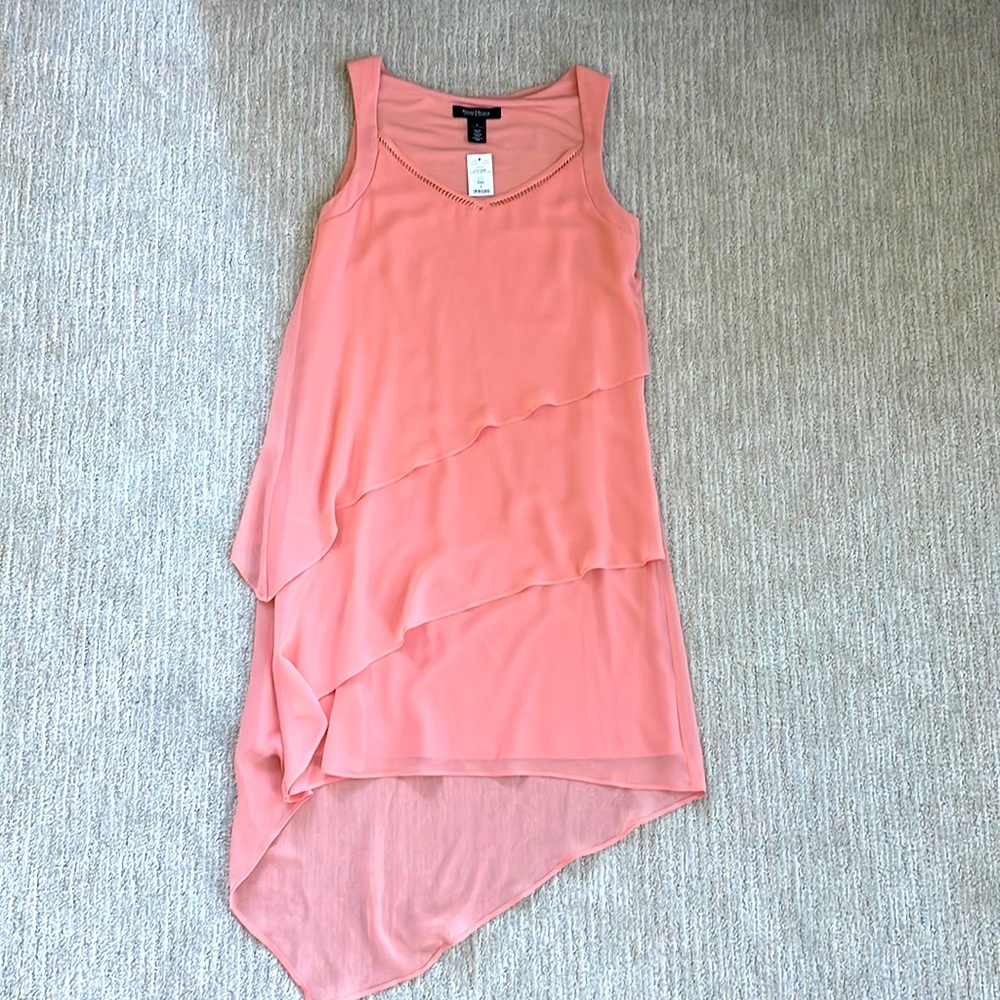 White House Black Market Pink Asymmetrical Dress